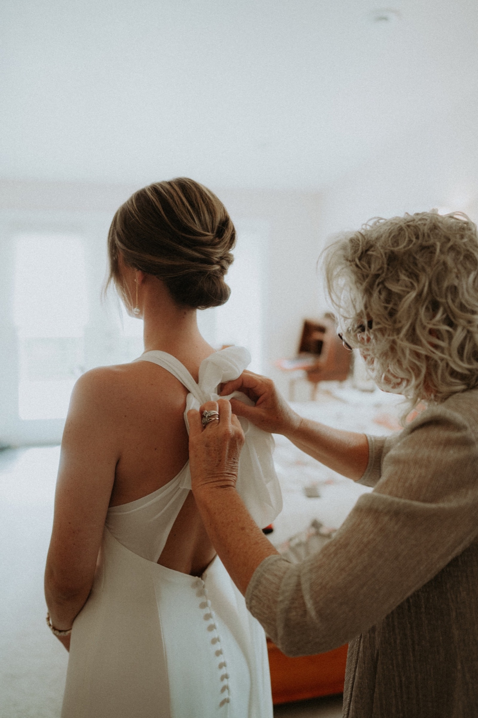 Intimate wedding portrait from Evan and Lorrie's Crescent City wedding