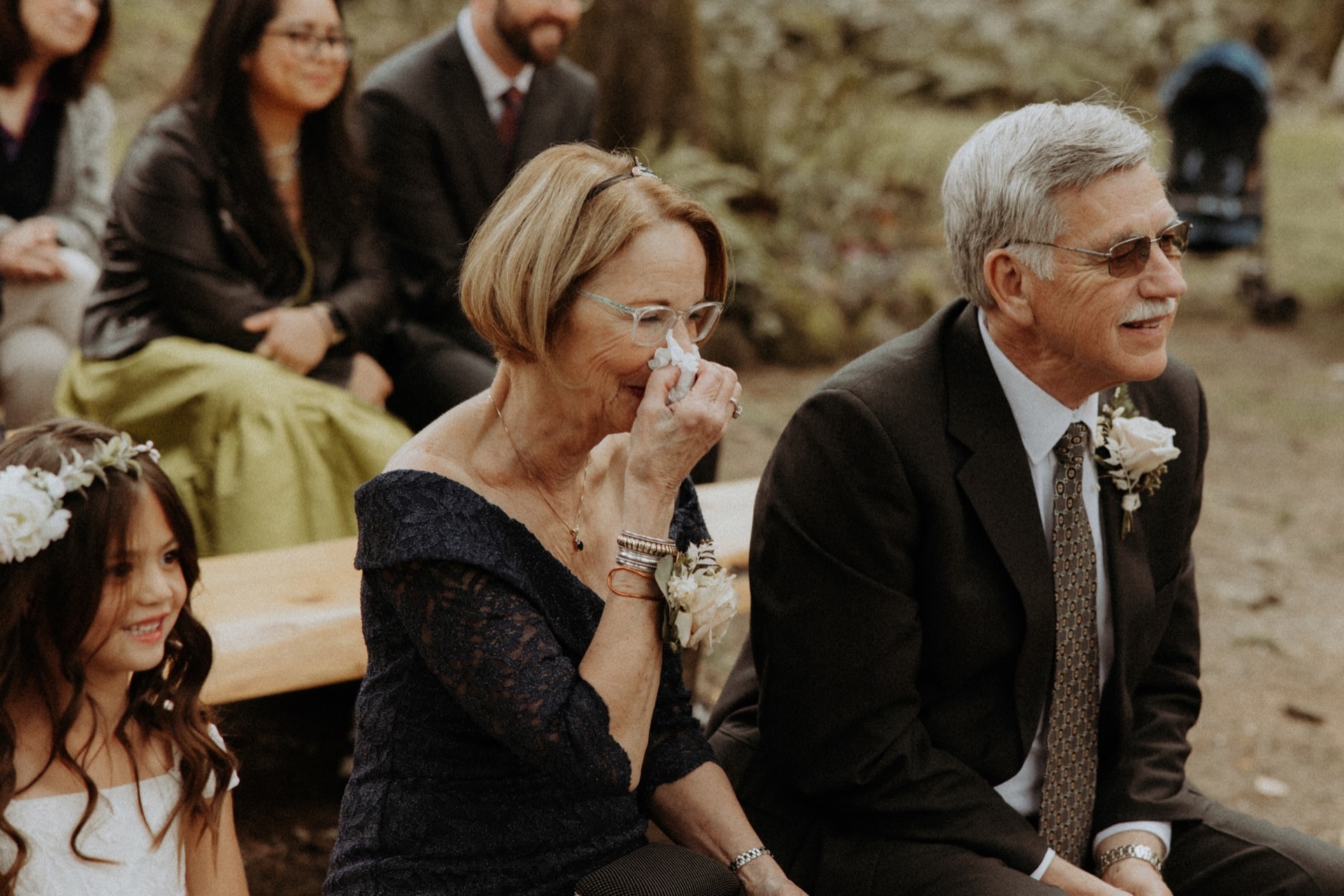 Intimate wedding portrait from John and Nina's wedding at Loloma Lodge
