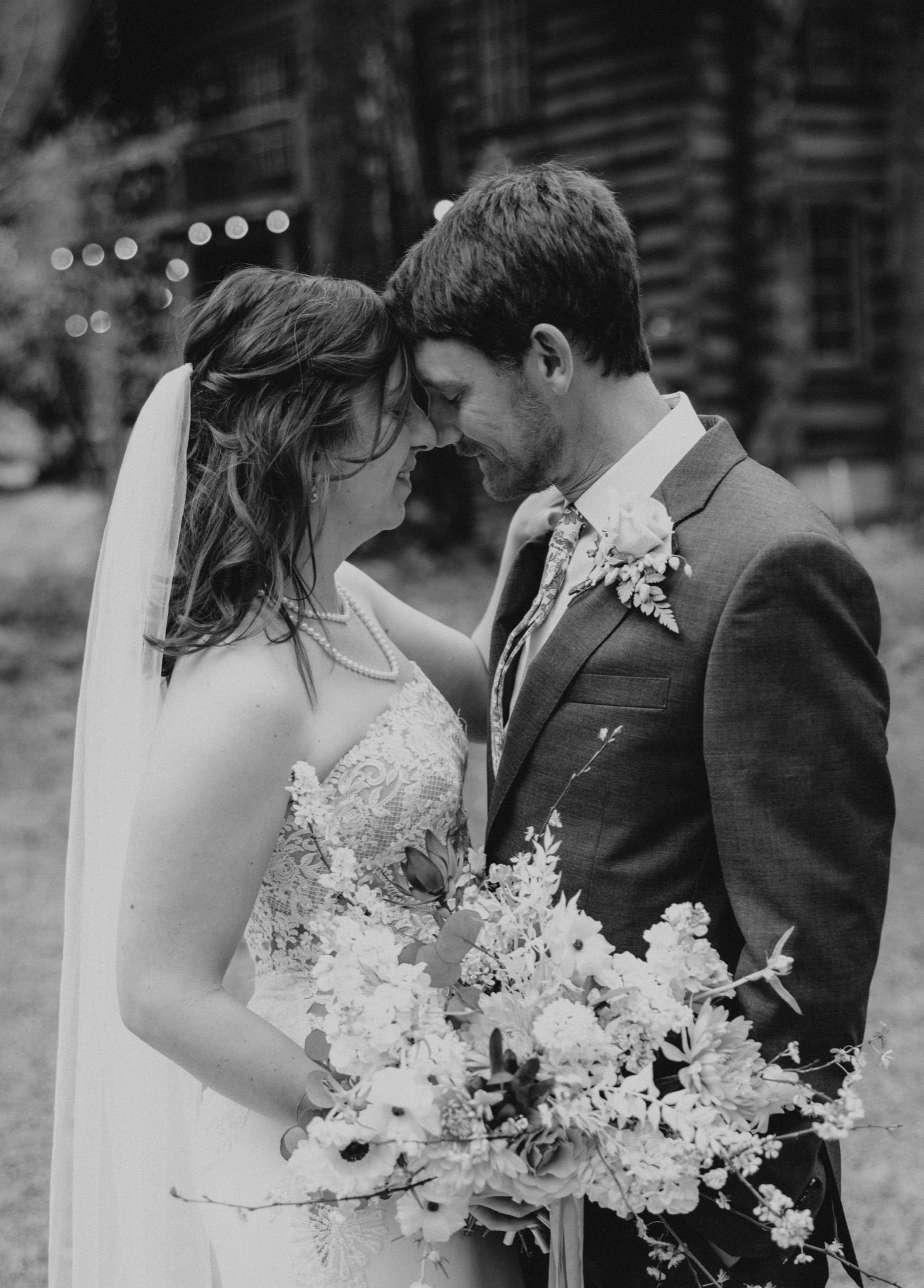 Candid wedding moment from John and Nina's wedding at Loloma Lodge