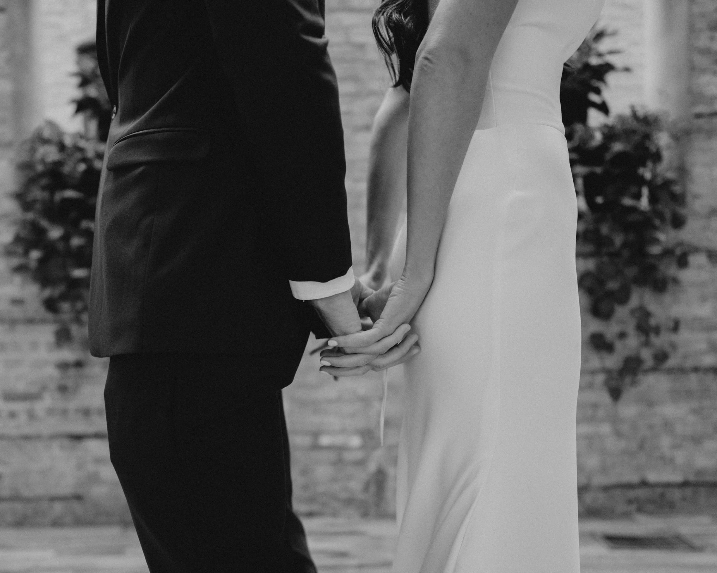 Intimate wedding portrait from Nick and Kelsie's Starline Factory wedding